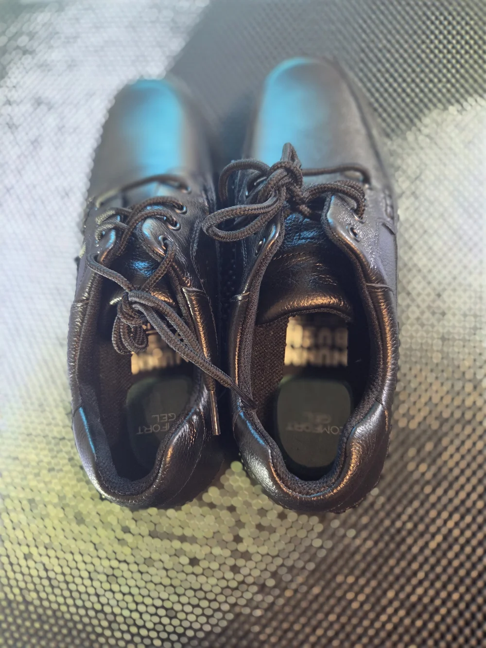 Men's Black Leather  Shoes – Classic Lace-Up  Nun Bush  Comfort Shoes Gel Sol